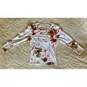 Chinese Lettering Floral Shirt